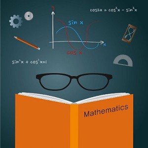 A glass reading mathematics book